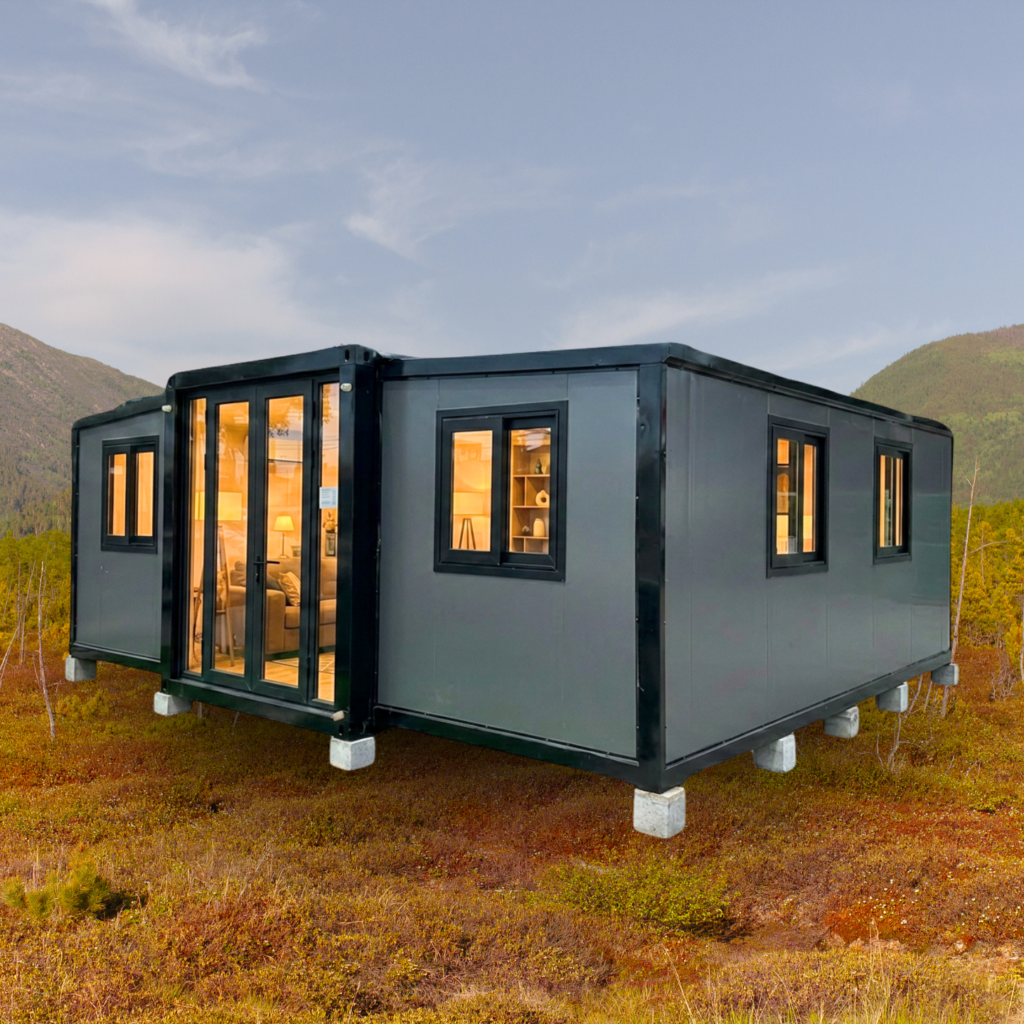 Casa modular moderna en la naturaleza